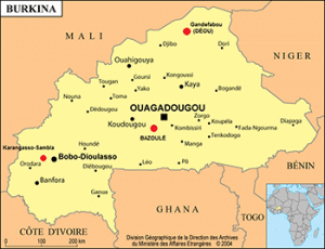 carte du Burkina-Faso